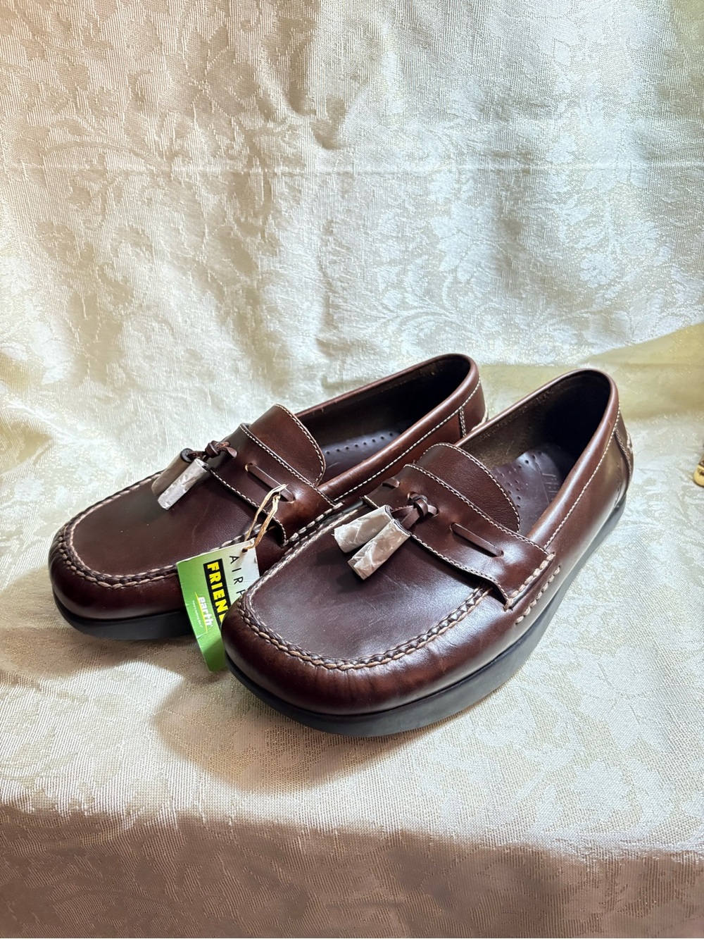 Earth Men's Dark Brown Leather Tassel Loafers